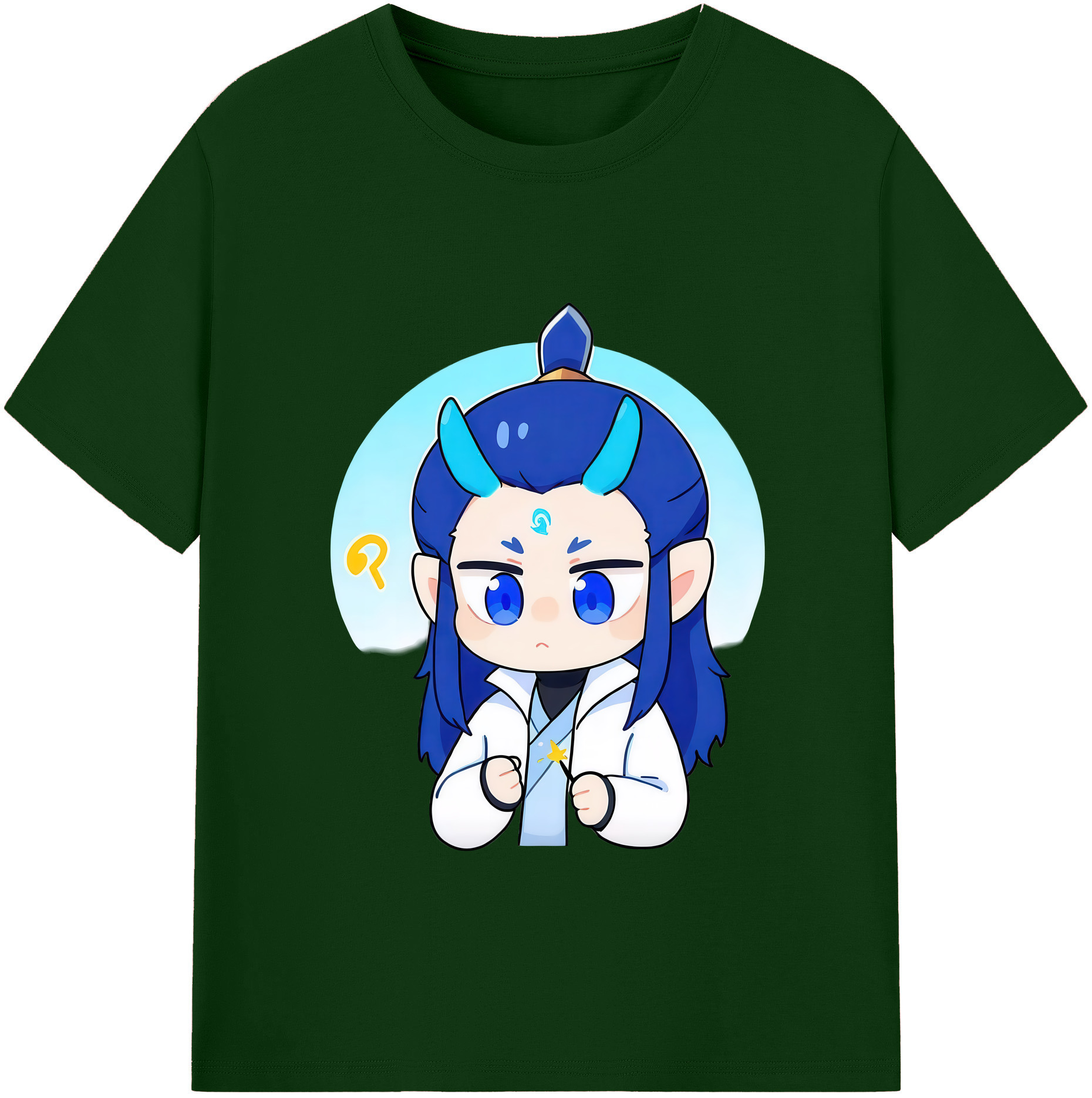 （画像用） Ne Zha 2 ナタ 魔童の大暴れ 綿100％半袖Tシャツ（フロントプリント）